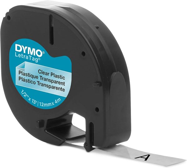 dymo 12267 black on clear tape compatible